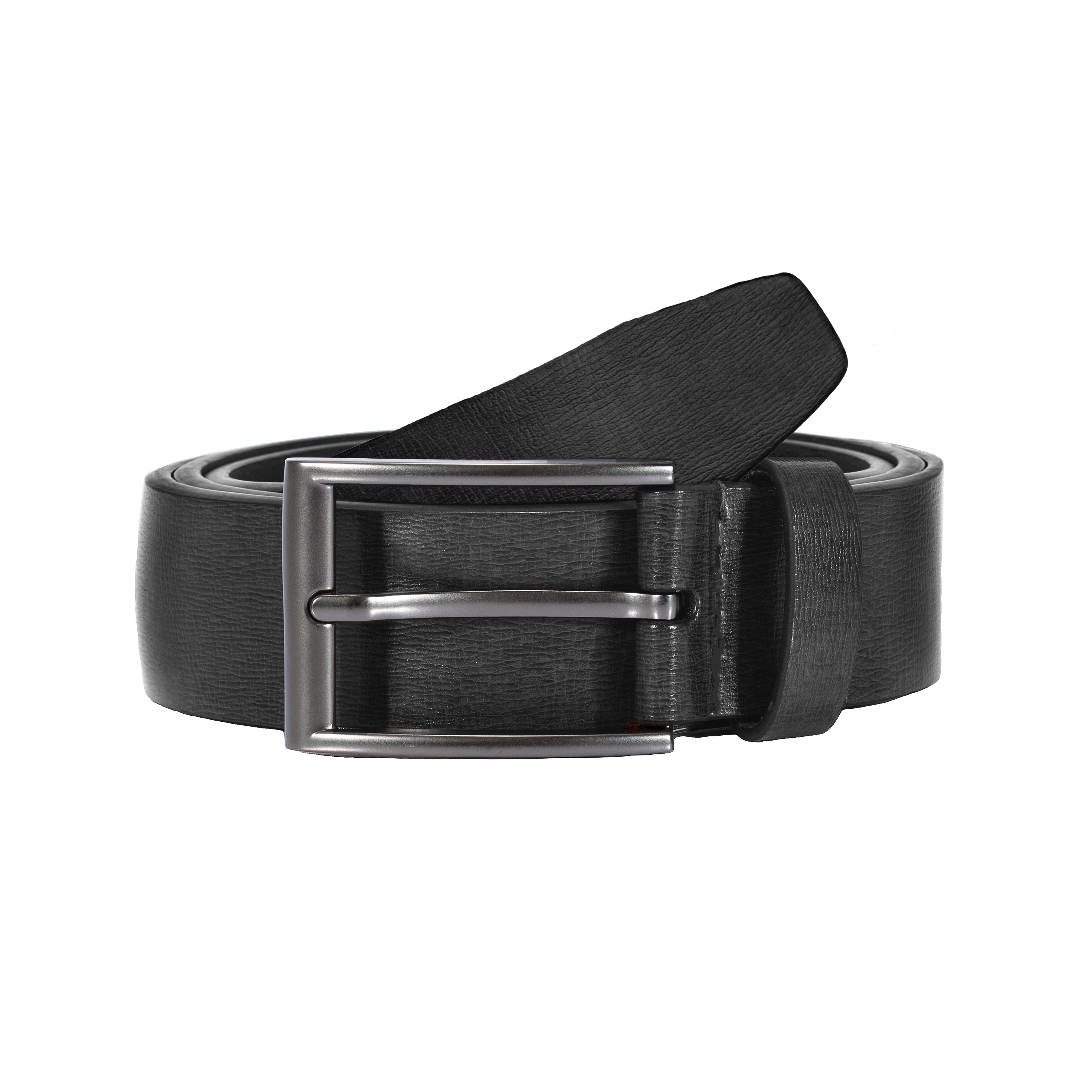 Ceinture en cuir doublée pour hommes avec boucle en bronze Dents