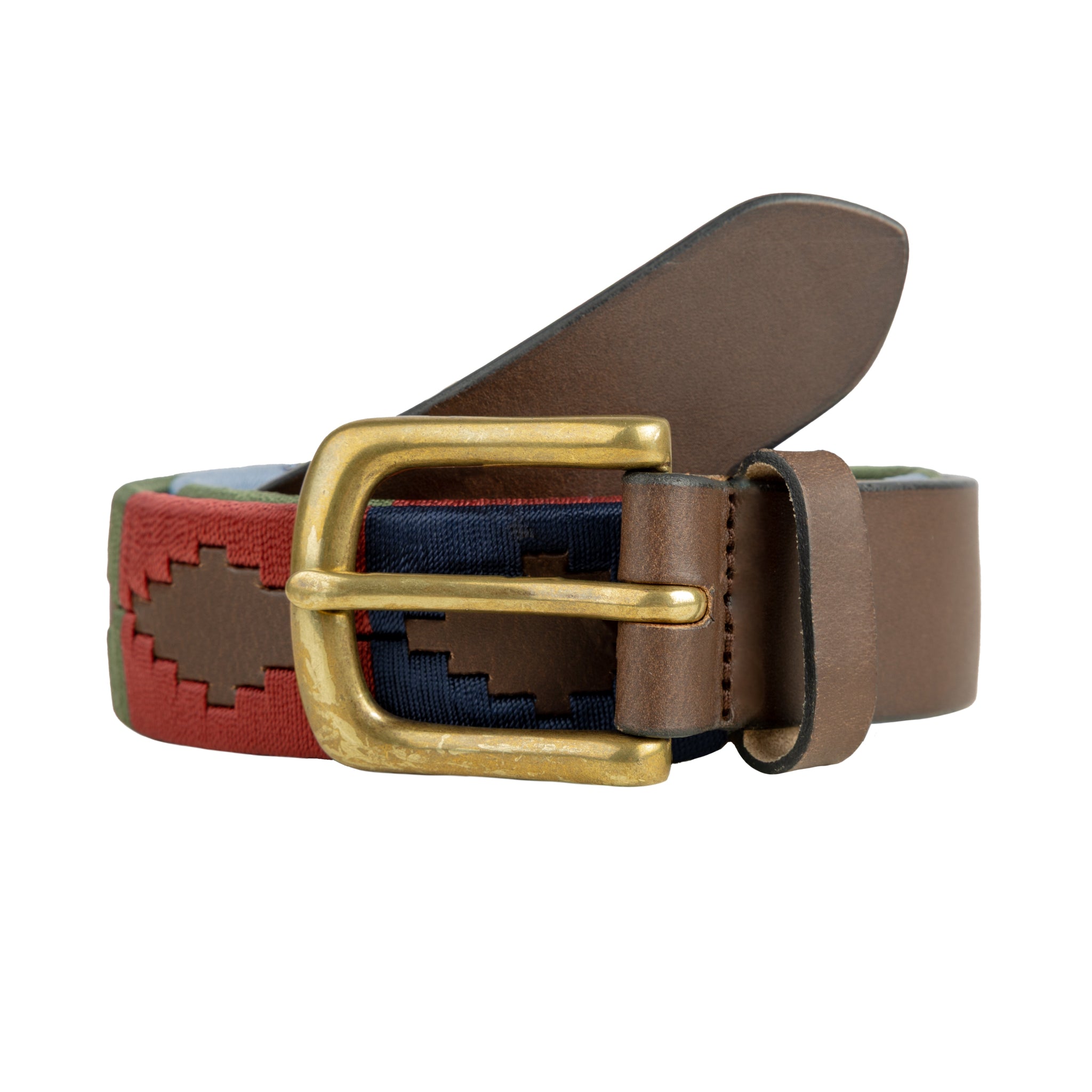 Ceinture pour homme en cuir pleine fleur avec boucle en laiton Dents