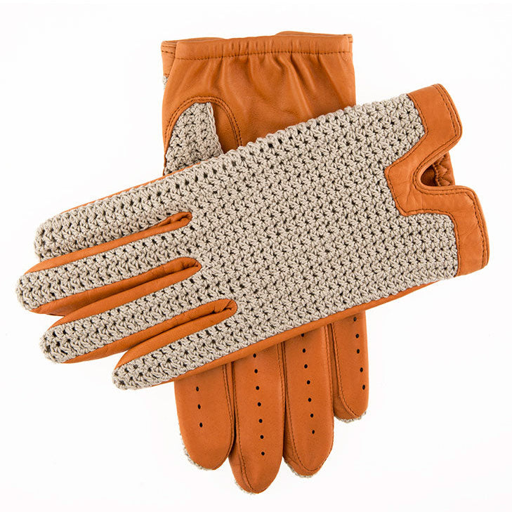 Gants De Conduite Vintage Pour Homme - Cuir Et Coton Crocheté Main, Style Rétro - Neufs Avec étiquettes