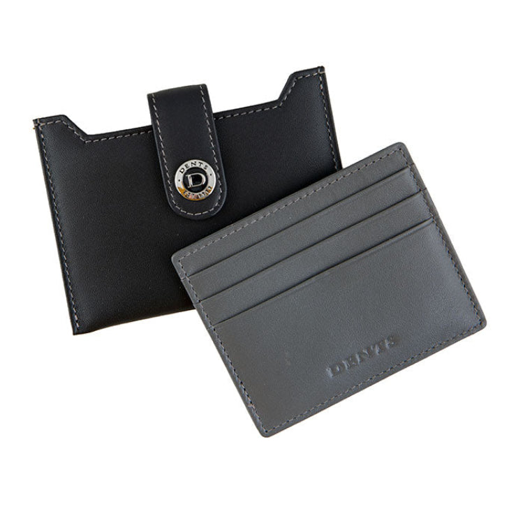 Porte-cartes / Portefeuille Avec Clip En Cuir - Environ 11x9 Cm - Noir - Vintage Et Neuf Avec étiquettes