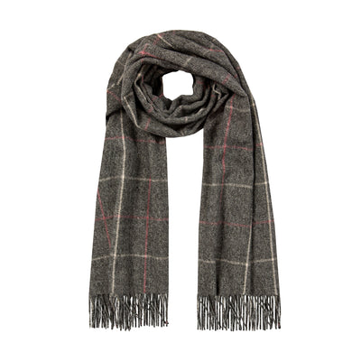 Châle En Tricot à Carreaux Pour Femme - Écharpe Poncho Oversize Douce Style Cachemire, Avec Franges - 80x85cm - Printemps/Automne/Hiver
