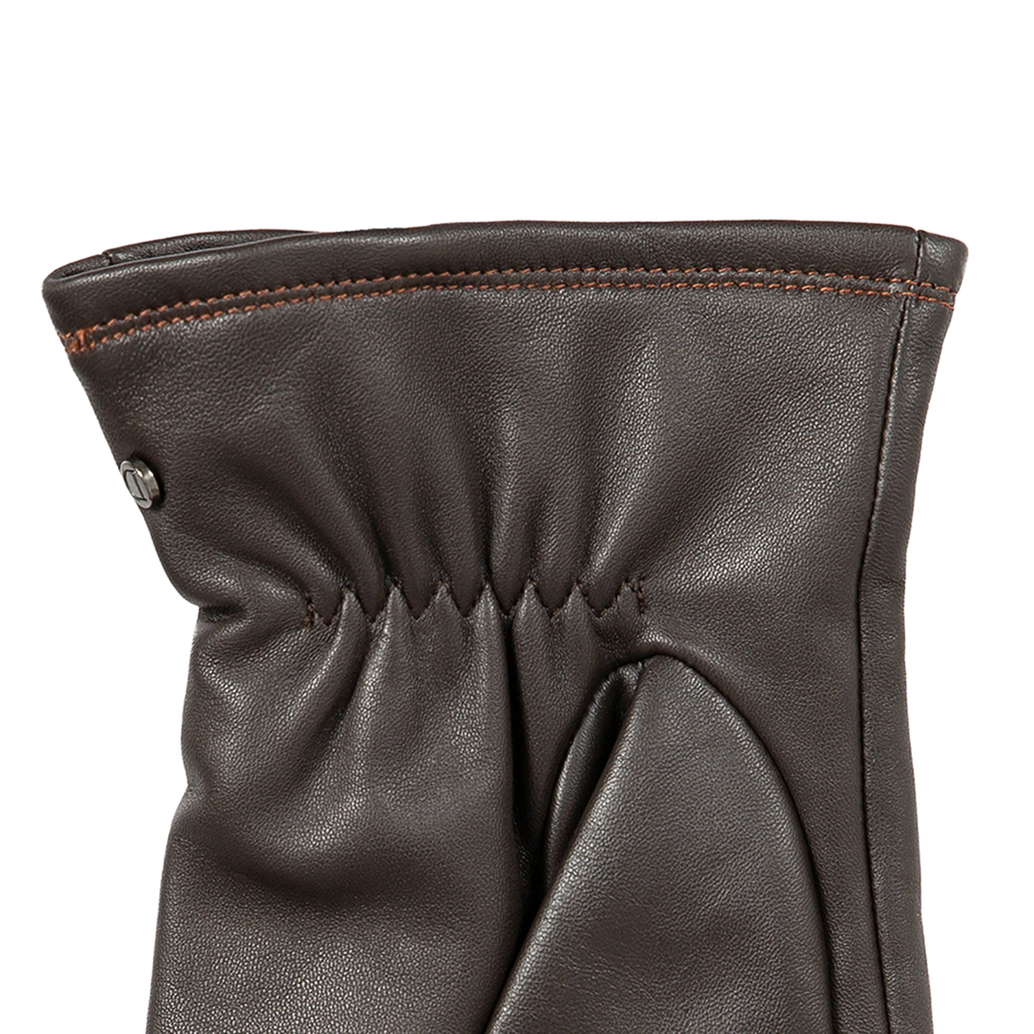 Men's Touchscreen Lined Leather Gloves with Contrast Stitching | Dents