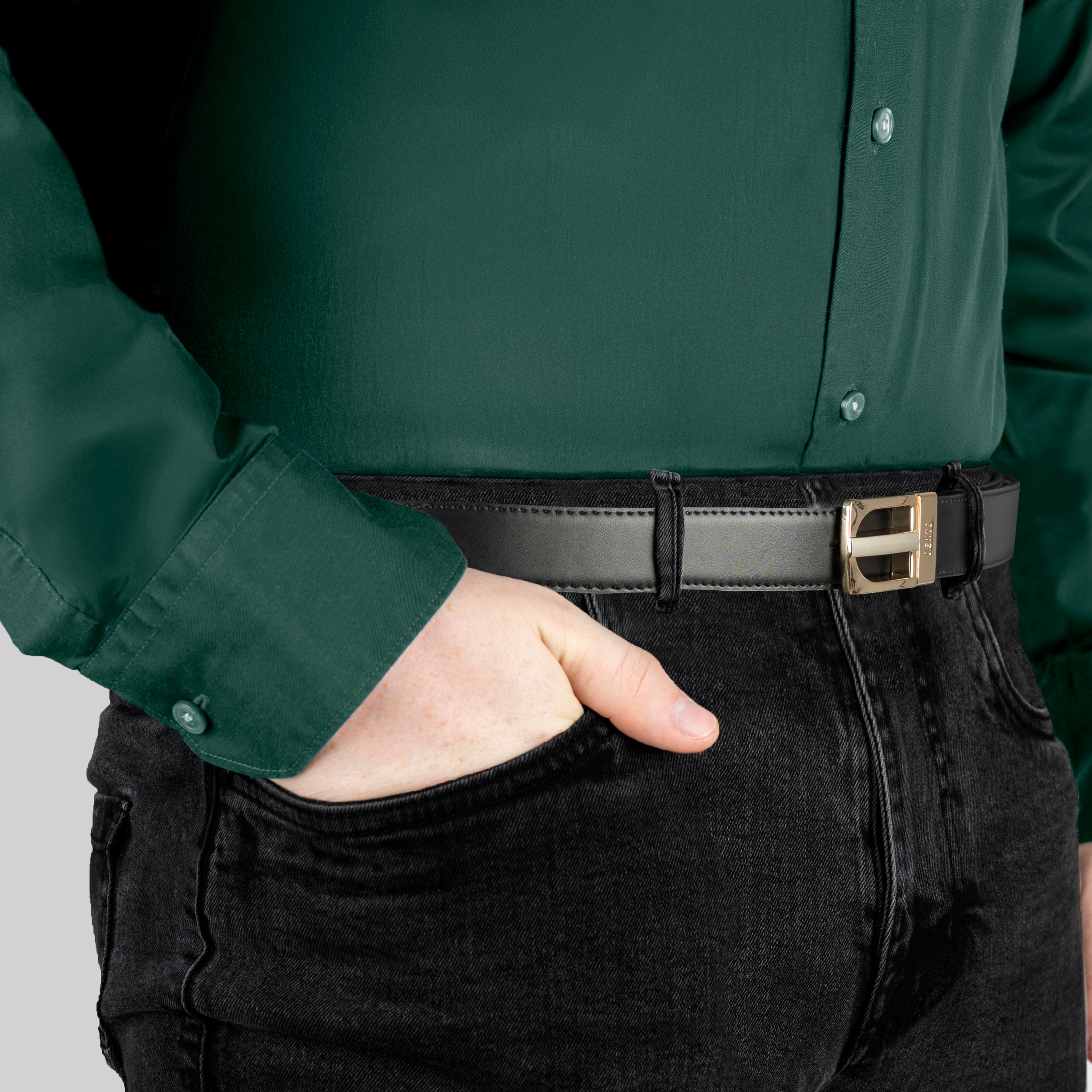Ceinture Réversible En Cuir Véritable Pour Enfant/jeune – Taille 22, Noir Et Marron