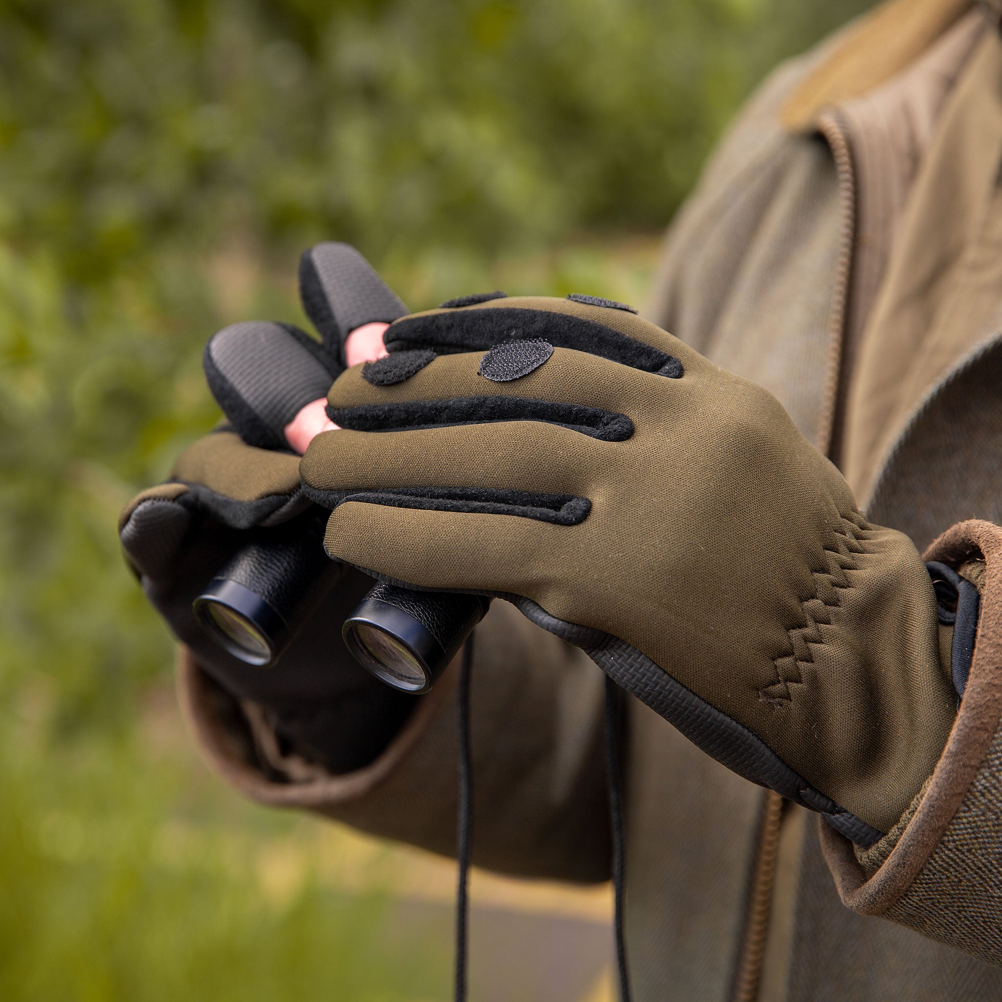 Pheasant Hunting Gloves Brown Leather Shooting Gloves (Right Handed)