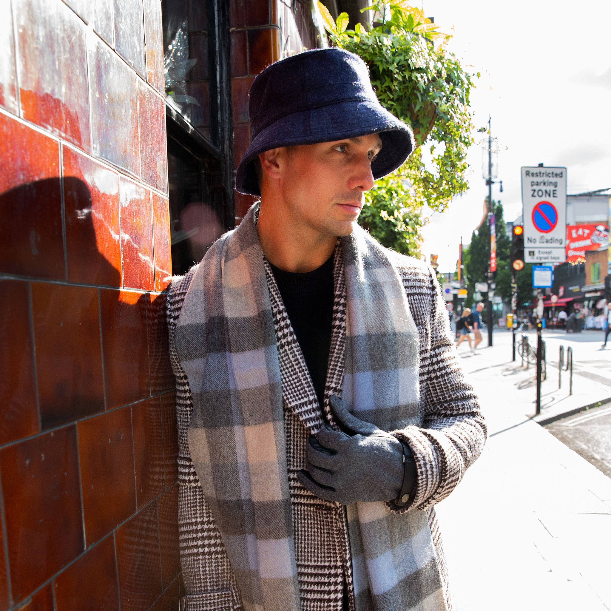 Tartan scarf and hat on sale