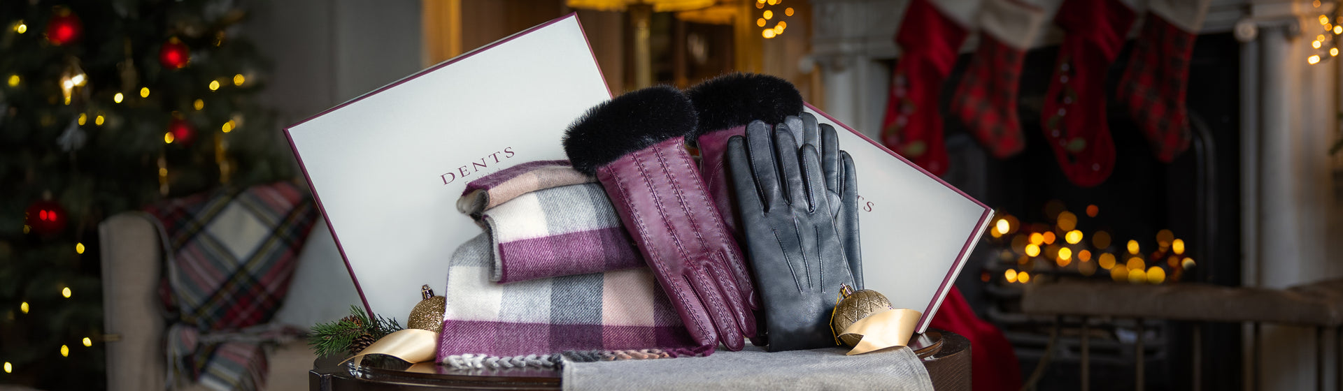 Christmas gifts for him and her including leather gloves and cashmere scarves