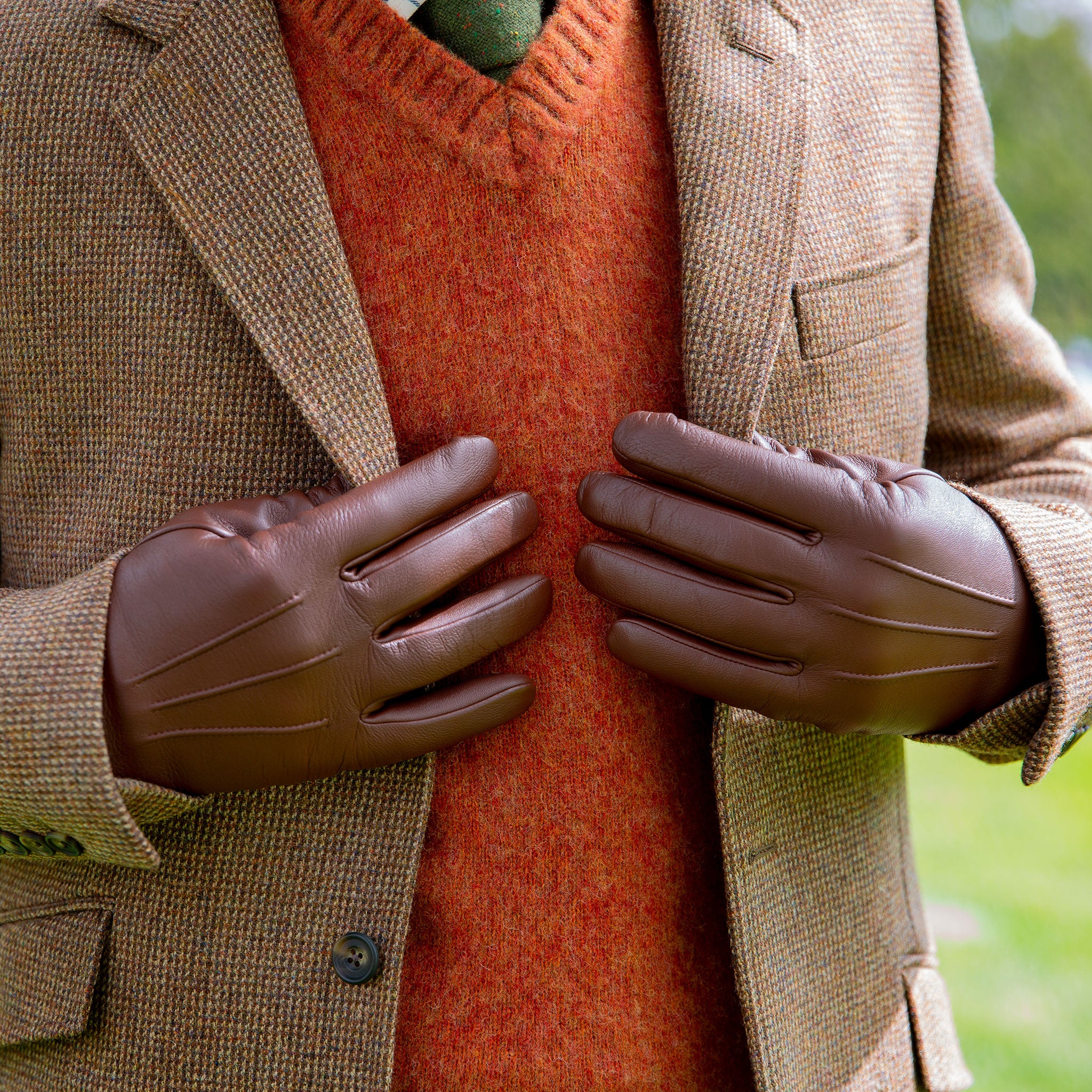 Bath | Men's Cashmere Lined Leather Gloves | Dents