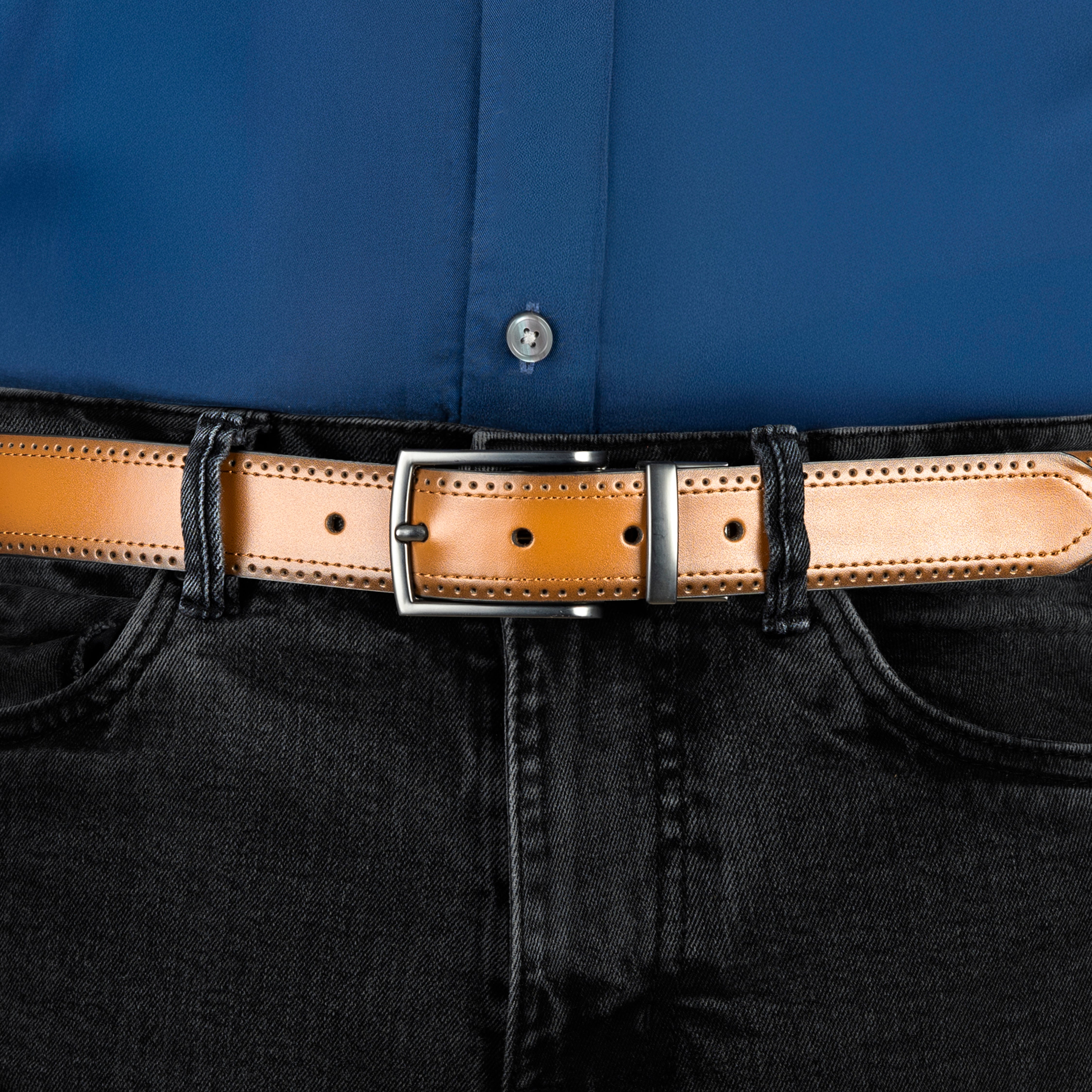 Dents - Ceinture En Cuir Lisse Pour Homme - Marron - Largeur 3 Cm - Tailles S à XXXL