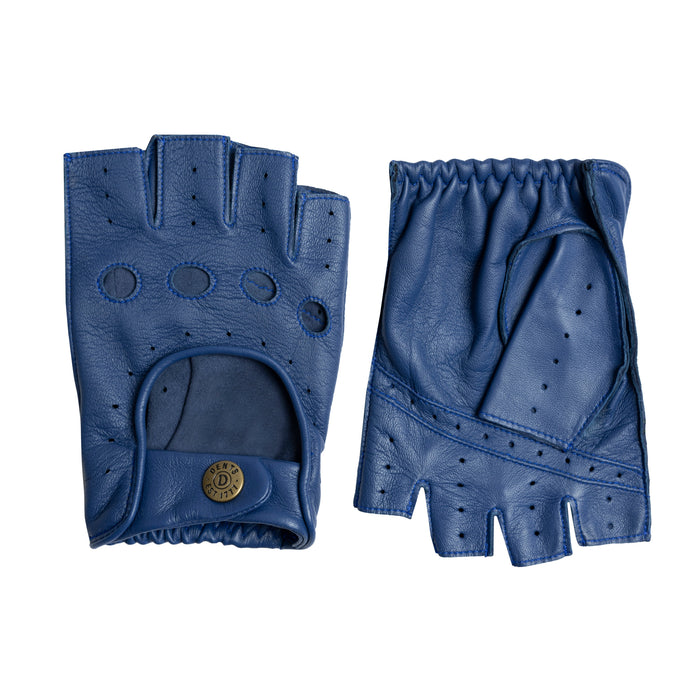 Snetterton Men's Fingerless Leather Driving Gloves Dents