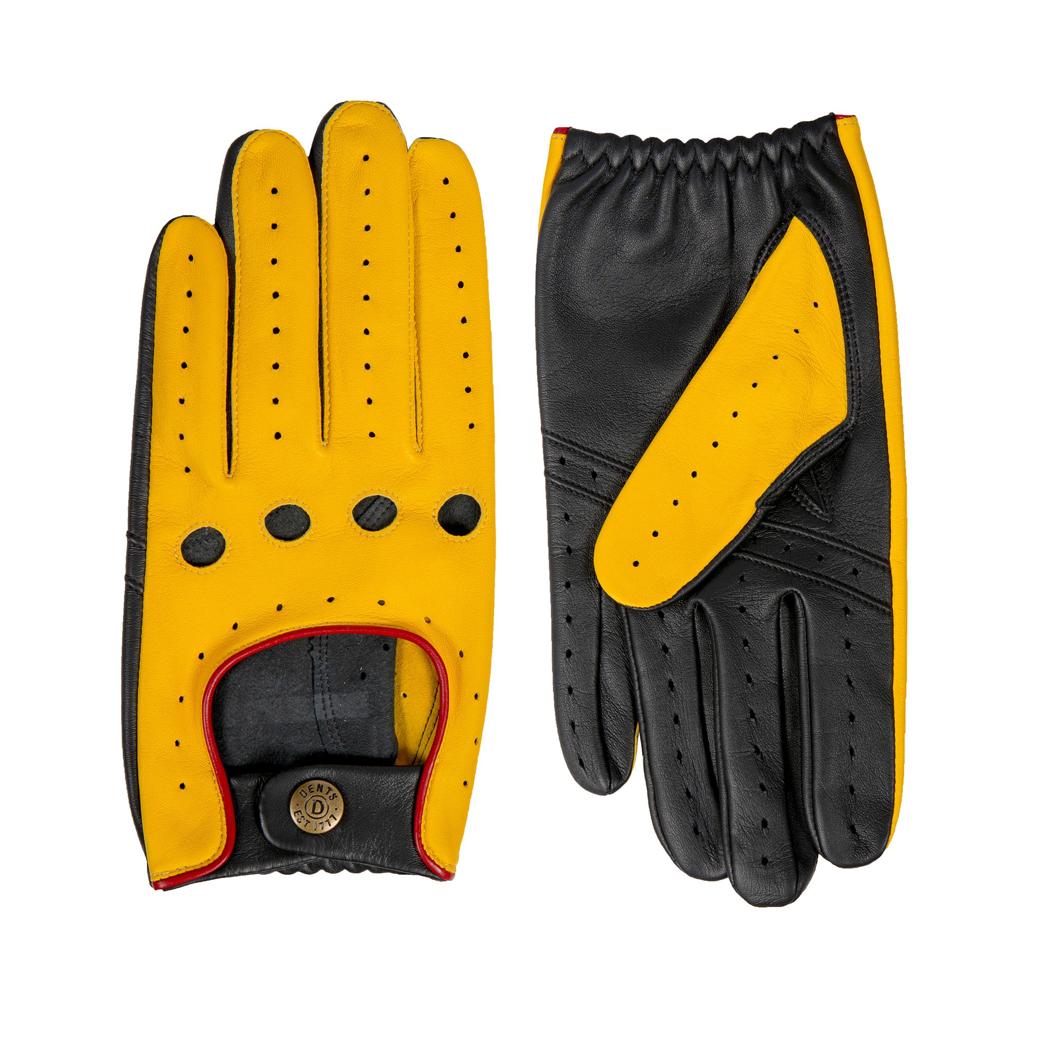 Men's Touchscreen Three-Colour Leather Driving Gloves | Dents