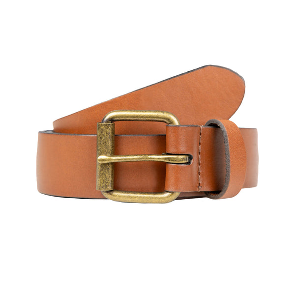 Ceinturon cuir rouge doublé - tannage vegetal - largeur 30 mm - boucle Ceinturon cuir rouge doublé - tannage vegetal - largeur 30 mm - boucle