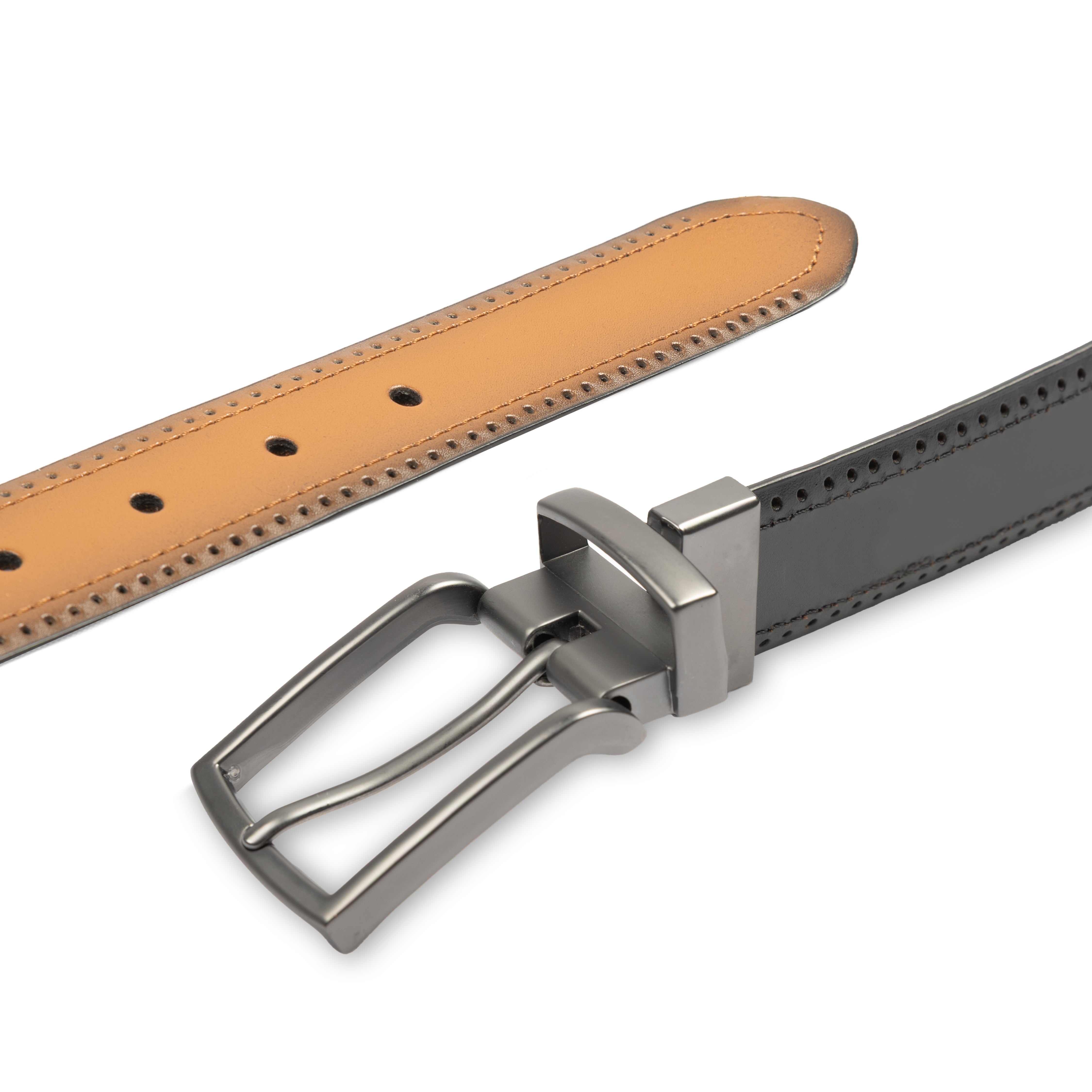 Ceinture en cuir réversible pour homme Boucle et détails en