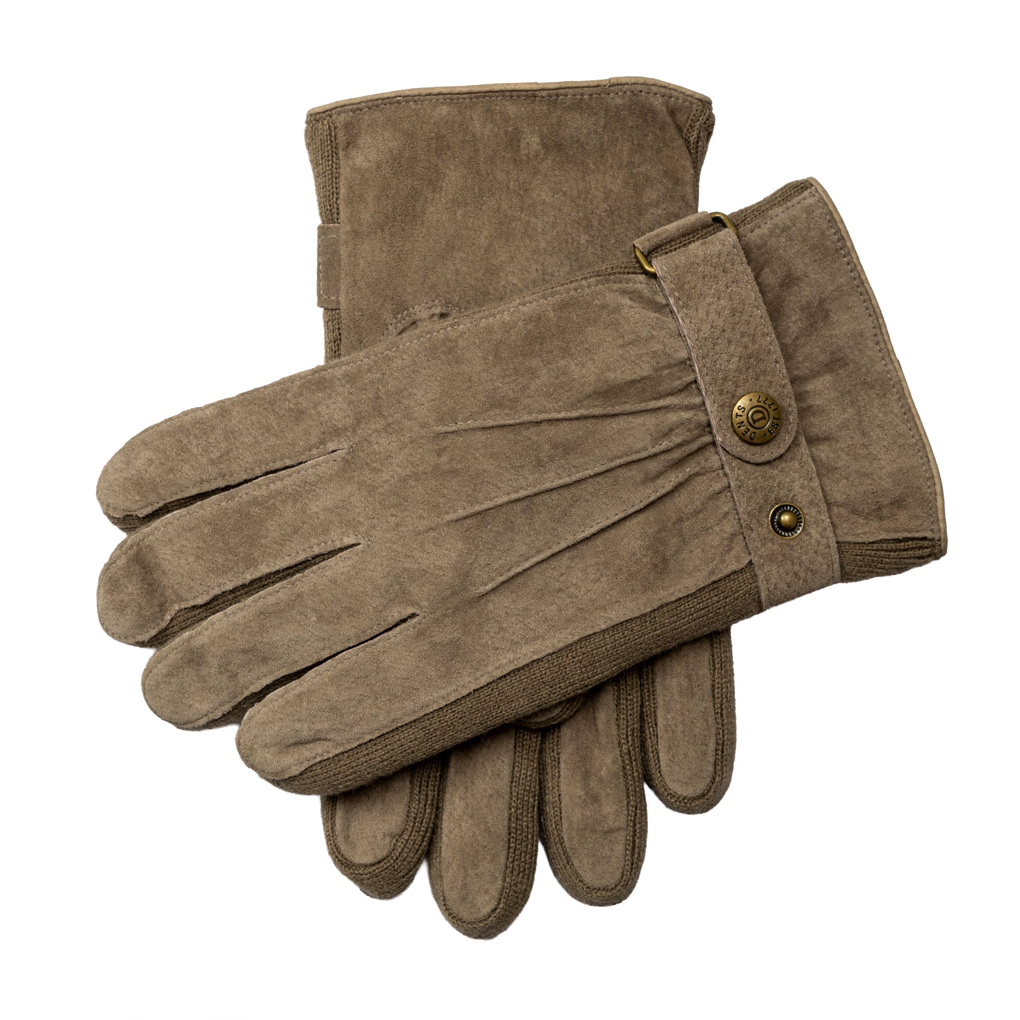 WH Paire de gants officier cuir gris fabrication francaise - Ventes d