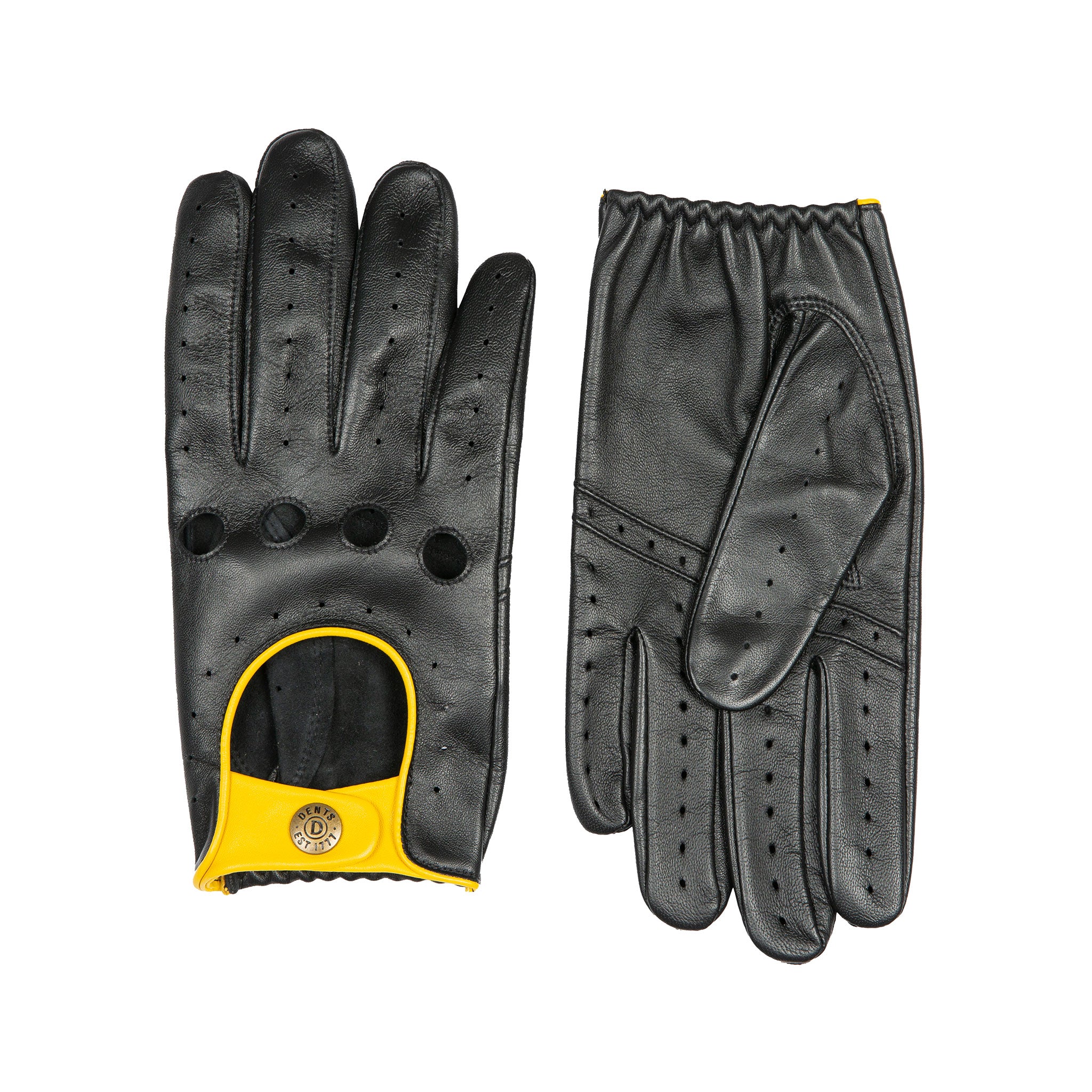 Men's Touchscreen Three-Colour Leather Driving Gloves | Dents