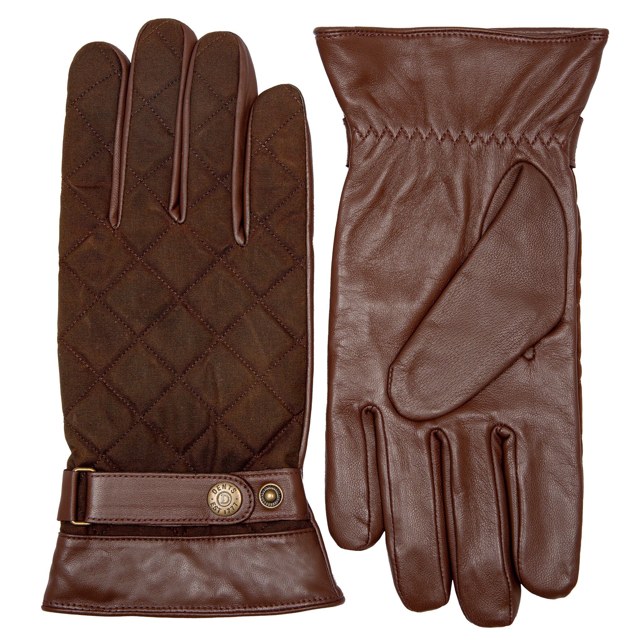 Gants Cuir Tactiles Marron – Taille M – DENTS 1777 – Neuf Avec étiquettes