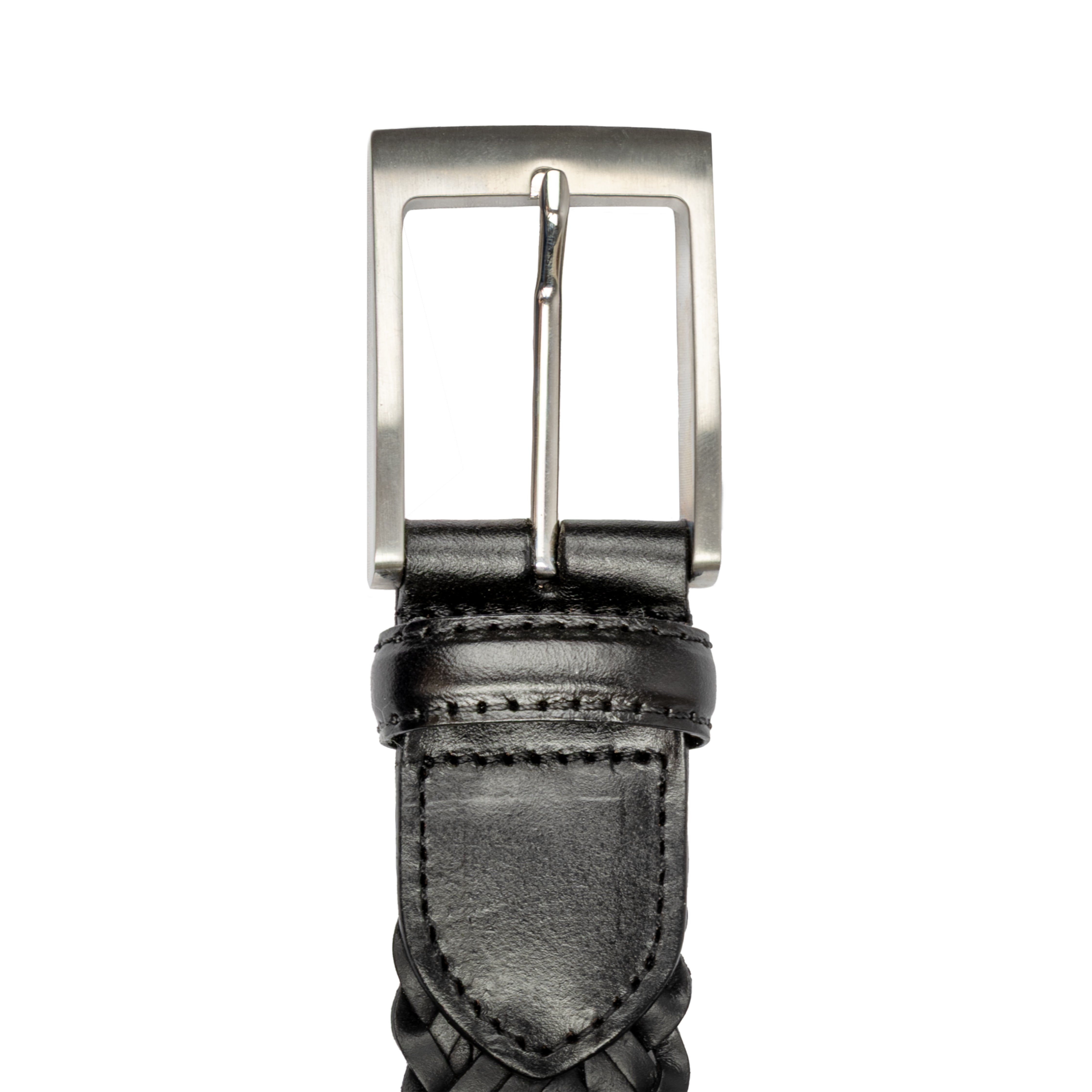 Ceinture Cuir Trafalgar Homme - Noir, Boucle Argent, Taille 33-35 (neuve Avec étiquette)