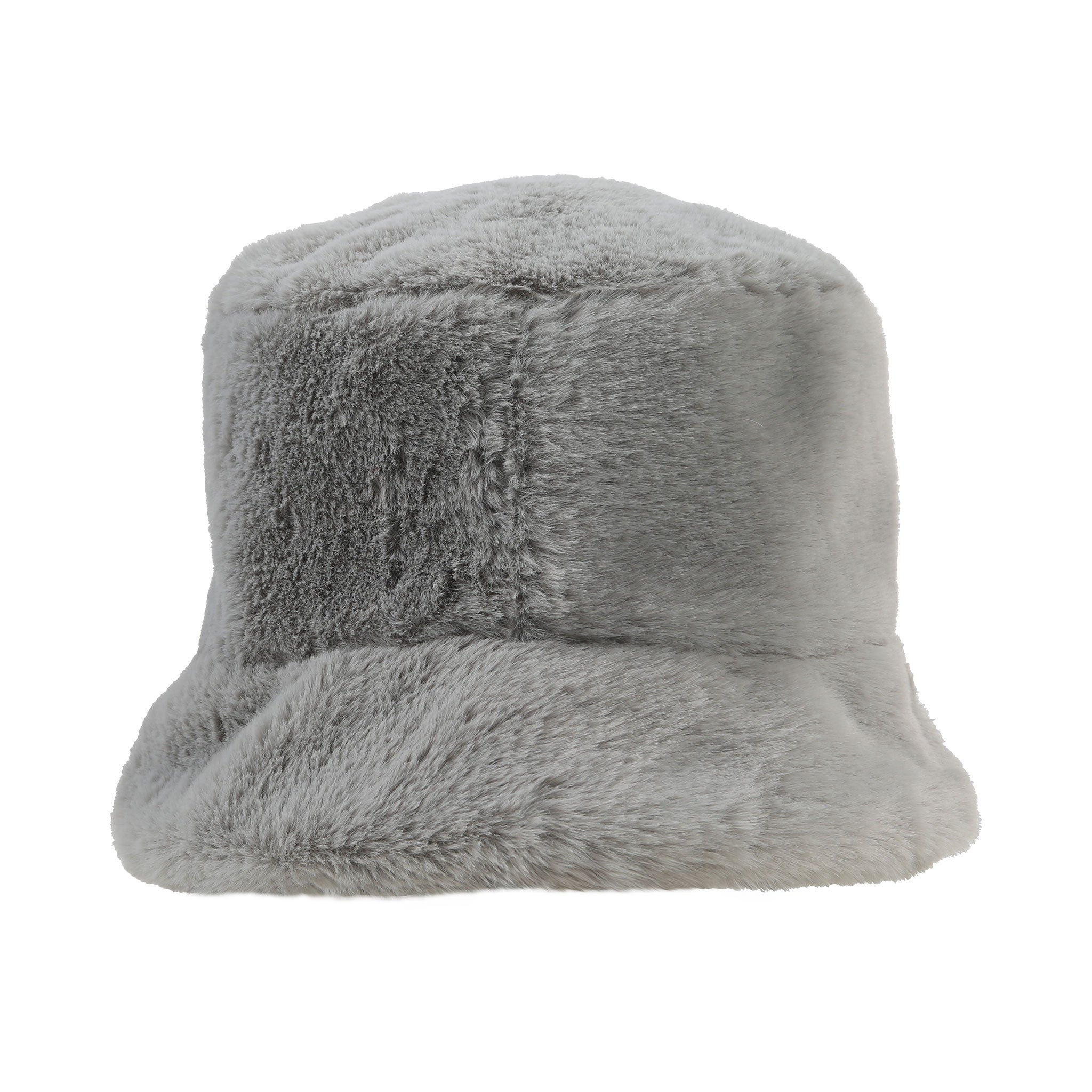 Mitaines fausse fourrure marron foncé femme