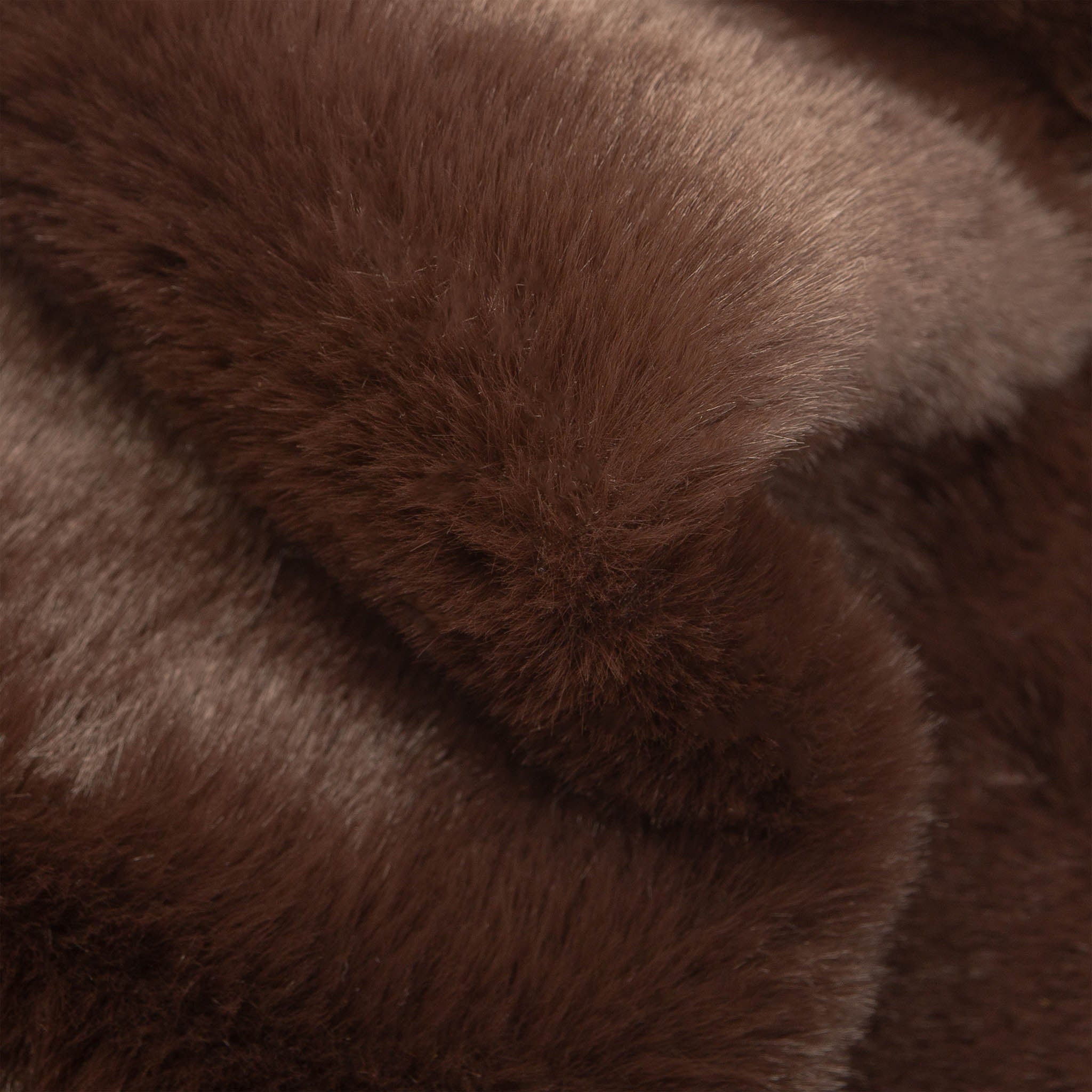Col Ou écharpe En Fourrure Véritable Brun Foncé - Fait Main, Style Rétro - Neuf Sans étiquette