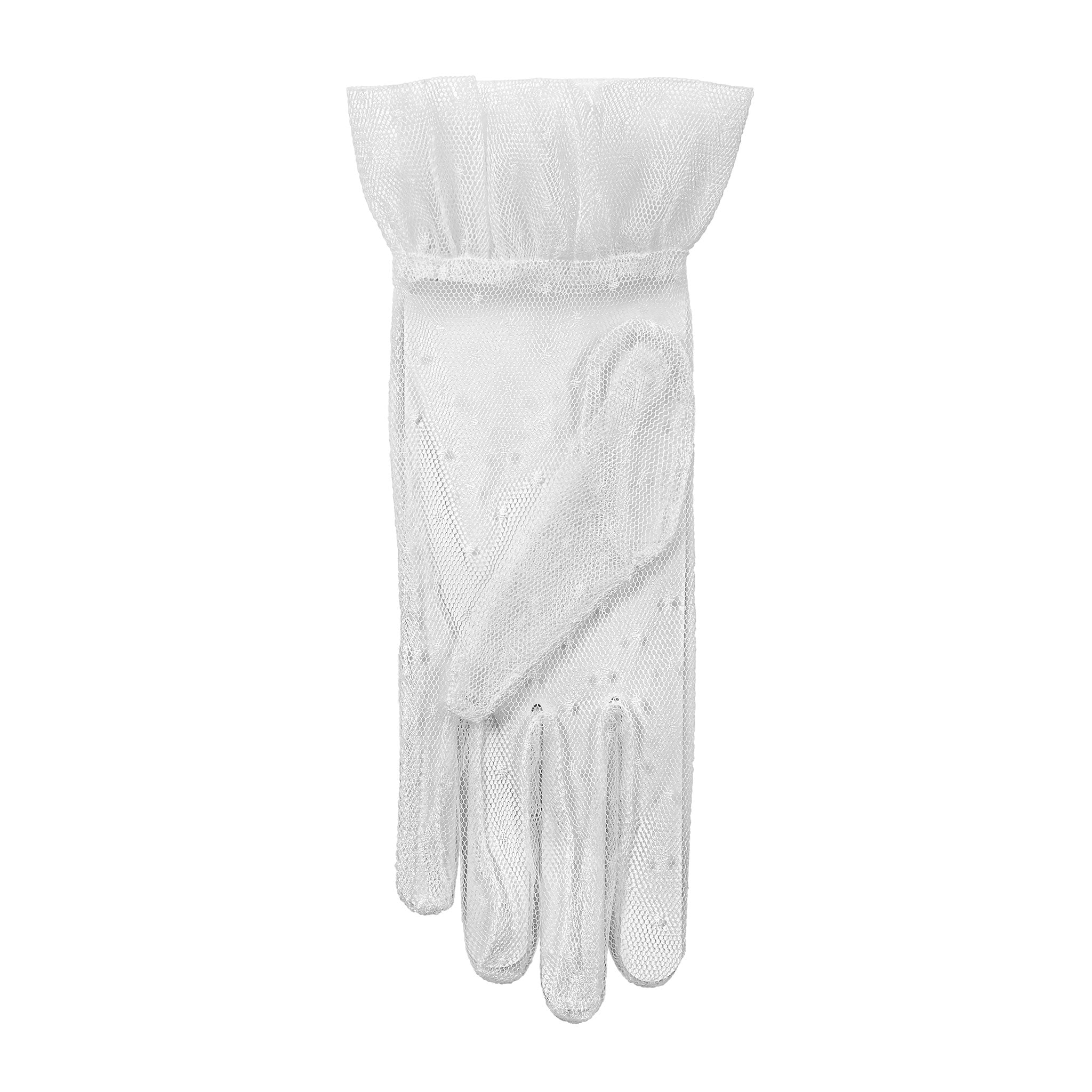 Women's Tulle Gloves with Frilled Cuff | Dents