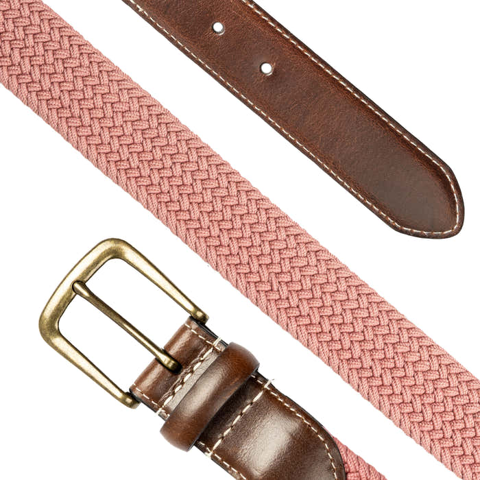 Ceinture élastique Tressée Unisexe - 120cm Longueur, 3.5cm Largeur, Sans Trous, Boucle Métal - Pour Jean, Pantalon, Sport, Voyage - 13