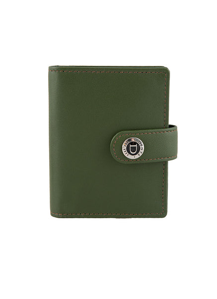 Porte-cartes de visite homme en cuir nappa lisse avec blocage RFID et languette