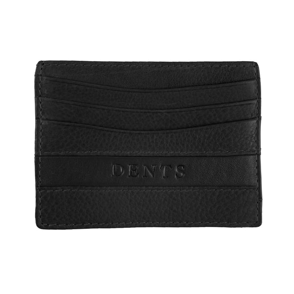 Men's Pebble Grain Leather Card Holder with RFID Blocking and Window Pocket